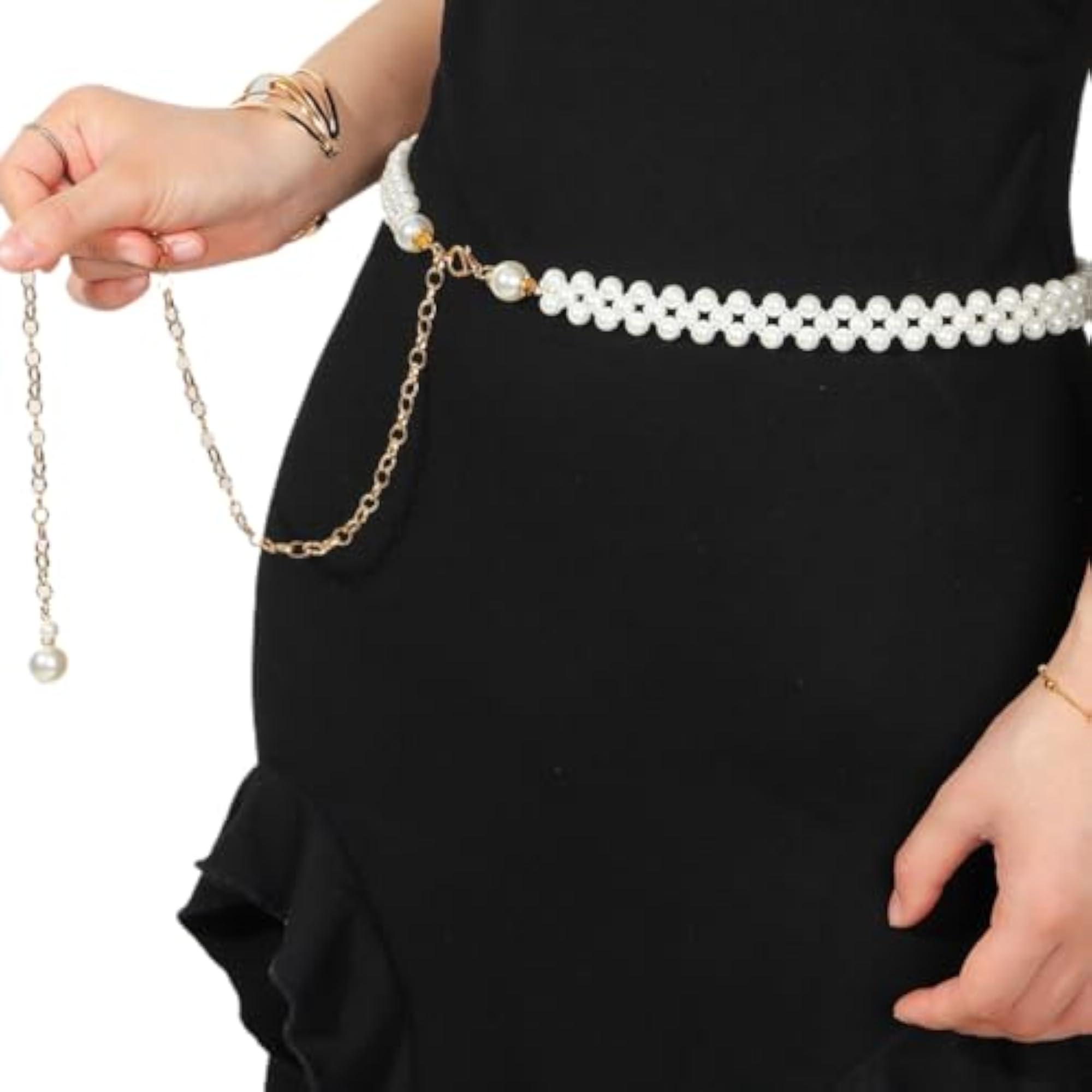 Women's Premium Pearl Waist Body Chain, Summer Beach Accessory
